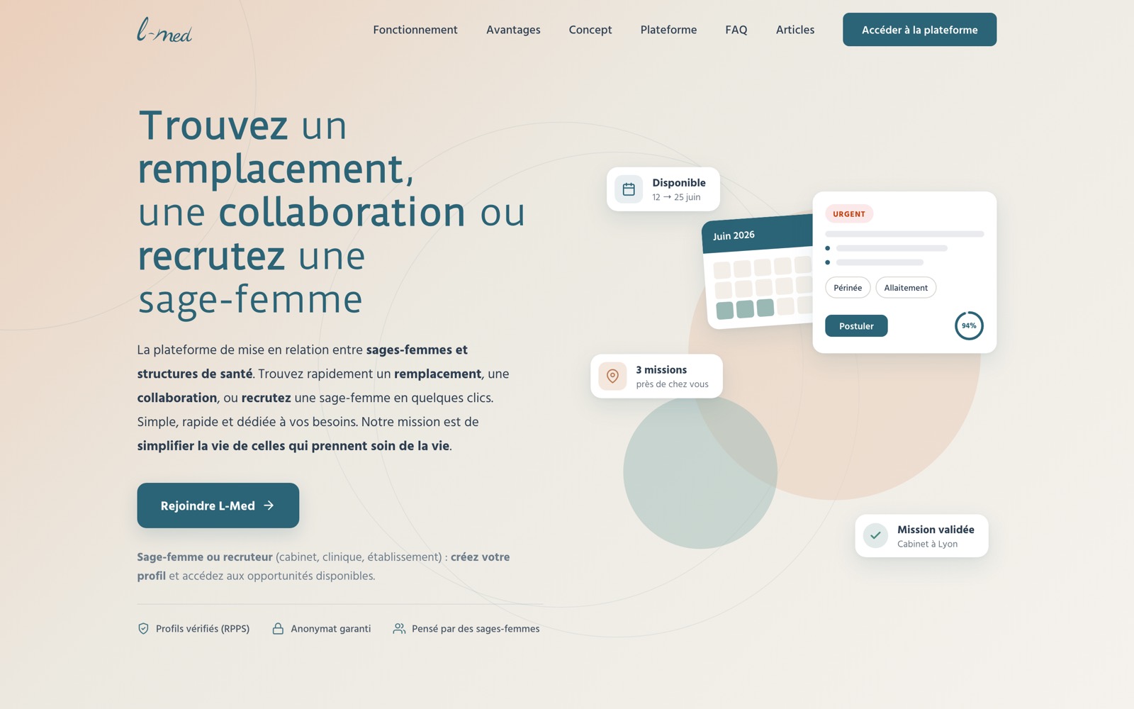 L-Med, plateforme de remplacement entre sages-femmes